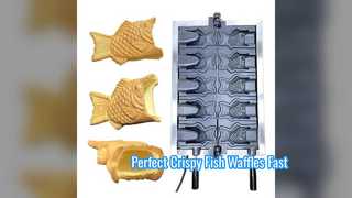 Macchina per waffle commerciale a forma di pesce per il tuo bar