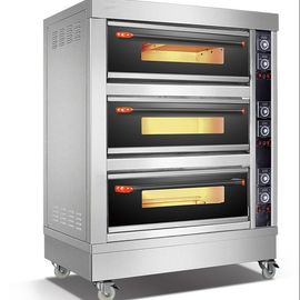 3 forno elettrico della pizza del trasportatore commerciale della pentola del forno 6 della piattaforma per i forni