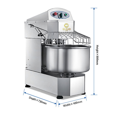 Impastatrice a spirale per impasto a doppia velocità doppia azione 10L 80L 120L