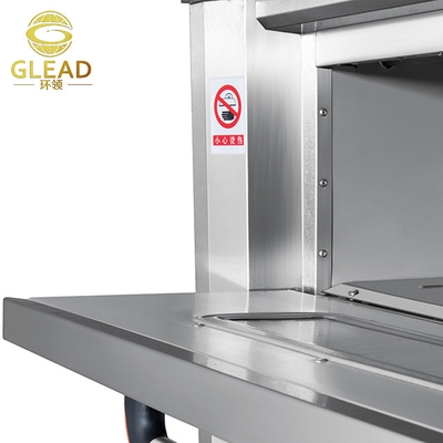 Fornello a gas commerciale a 16 fornelli a 5 fuochi con protezioni Saj Wood Painting Liners Speed ​​Oven