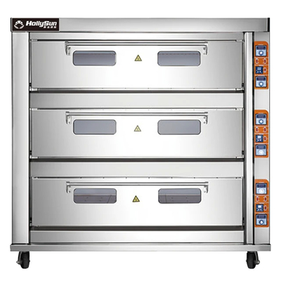 Forno da forno digitale elettrico commerciale con protezione per la sicurezza 80L Capacità 2 ponti 4 configurazione pan