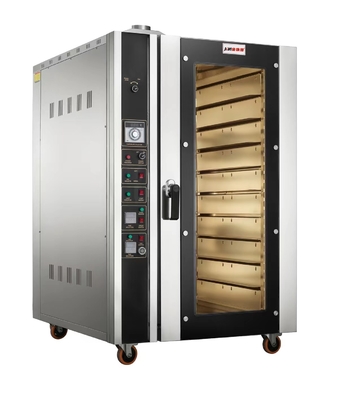 Acciaio inossidabile Forno da forno commerciale Forno a convezione 10 vassoi Produttività elettrica GPL/gas naturale