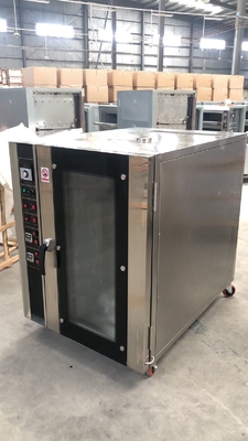 Acciaio inossidabile Forno da forno commerciale Forno a convezione 10 vassoi Produttività elettrica GPL/gas naturale