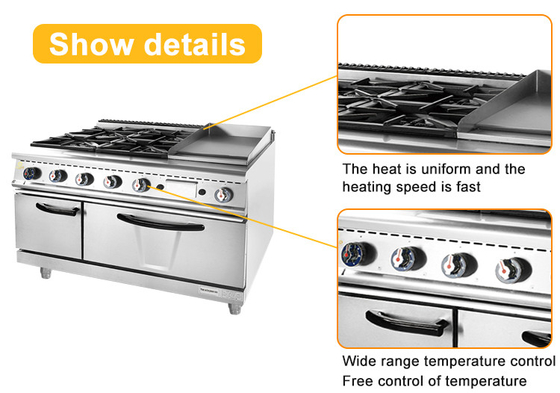 Apparecchiature di cucina per cucine commerciali pesanti - NG/LPG 3.95/5.66Kg/h