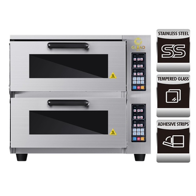 Produttività 2 strati attrezzature di cottura elettrica 5kw Potenza A forno per pizza/pane
