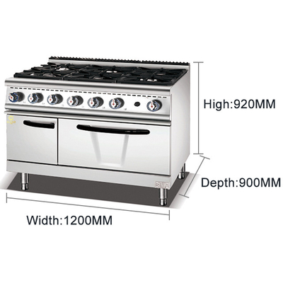 Equipaggiamento da cucina per ristoranti a gas in acciaio inossidabile commerciale 176 kg Efficienza del gas pesante 3,95/5,66 kg/h