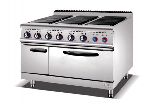 Controllo digitale Gas Ristorante attrezzature da cucina piatti lisci piatti piatti 220-240V argento bianco