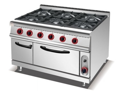 In acciaio inossidabile GL-RS-6 attrezzature da cottura NG/LPG 3.95/5.66Kg/h Consumo di gas