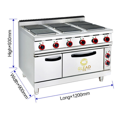 Apparecchiature di cottura per ristoranti elettrici Griglia commerciale in acciaio inossidabile GL-TT-6 Modello 29KW Potenza - 176kg