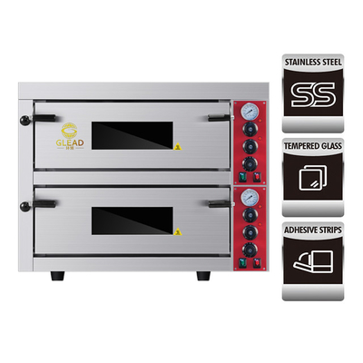 Forno per la cottura della pizza commerciale con 9kW di potenza 3N-380V/220-240V di tensione 115kg di peso.