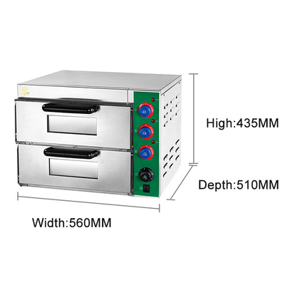 Apparecchiature di cottura commerciali per pizzeria Temperatura 50-350C Dimensione di contorno 560*556*435mm