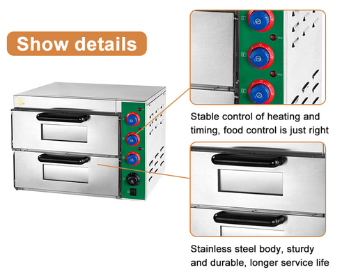 Apparecchiature di cottura commerciali per pizzeria Temperatura 50-350C Dimensione di contorno 560*556*435mm