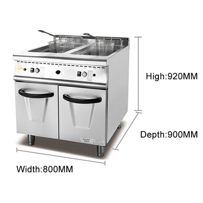 GL-RC-2 Apparecchiatura per cucinare ristoranti con serbatoio di olio di dimensioni 267x365 mm e alimentazione a GPL/GNL 31
