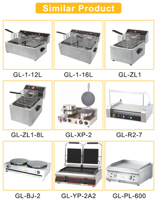 GL-RC-2 Apparecchiatura per cucinare ristoranti con serbatoio di olio di dimensioni 267x365 mm e alimentazione a GPL/GNL 31