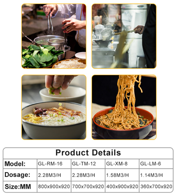 Capacità di grande serbatoio Apparecchiature da cucina per il consumo di gas LPG/NG 1.58/2.28KgGasPastaCookerWithCabinet/h