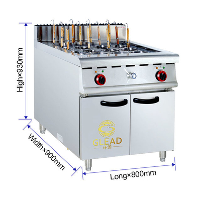 340x550x270 Apparecchiature da cucina a gas per ristoranti con capacità di 30x2L e connessione R13/4
