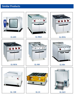340x550x270 Apparecchiature da cucina a gas per ristoranti con capacità di 30x2L e connessione R13/4
