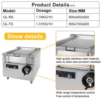 R13/4 Apparecchiature da cucina fast food con connessione a gas con GL-RS