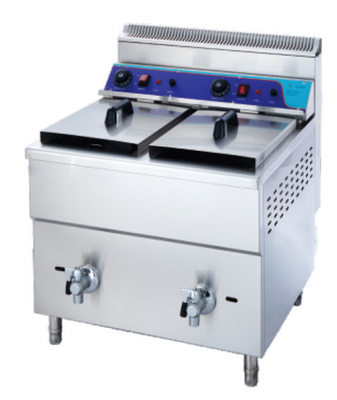 Fritura a gas con 2 bruciatori 30kg 11,2kw Apparecchiature da cucina Commerciali Apparecchiature da cucina 220V Voltaggio