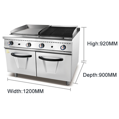 Consumo di gas GPL/GNL 1,29/1,92 kg/h per apparecchiature da cucina da ristorante da 180 kg