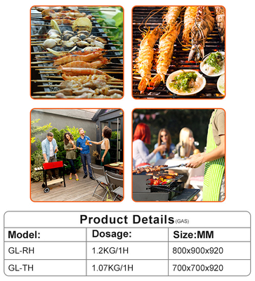 Grill a gas con armadio in acciaio inossidabile GL RH 1,2 kg/h GPL/GNL Ristorante attrezzature da cucina