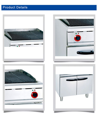 Grill a gas in acciaio inossidabile da 126 kg con cabina di connessione GPL/GNL R13/4 Efficienza Modello GL RH
