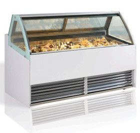 Display cabinet per gelati in acciaio inossidabile 6x2