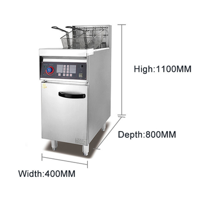 Fritura elettrica in acciaio inossidabile commerciale da 30 litri con potenza di 9 kW
