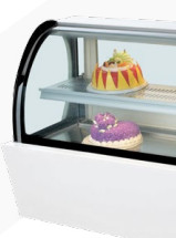 Vitrine di apparecchiature di raffreddamento industriali con vetro isolato e base in marmo - 220V/50Hz