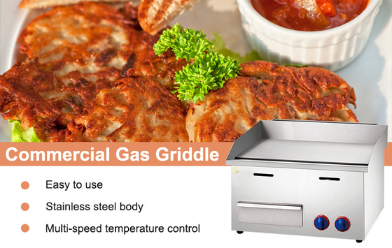 Apparecchiature di cottura a gas con pressione di 2800Pa Gran piastra di cottura 11.7kw Potenza