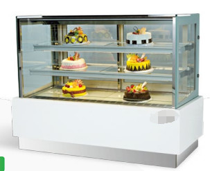 220V/50Hz Cupcake Showcase Equipaggiamento di refrigerazione Temperatura 3C-10C Base in marmo/acciaio inossidabile
