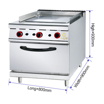 20.8Kw gamma di gas con forno a 4 bruciatori per l' efficienza della cucina del ristorante