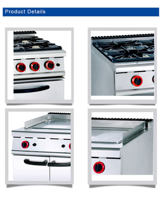 20.8Kw gamma di gas con forno a 4 bruciatori per l' efficienza della cucina del ristorante