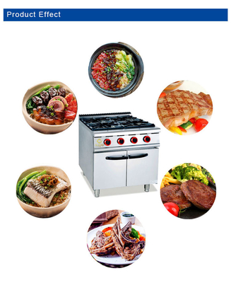 20.8Kw gamma di gas con forno a 4 bruciatori per l' efficienza della cucina del ristorante