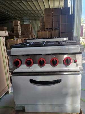 Gas Range GH-987A con forno a gas a 4 bruciatori per cucina in ristoranti pesanti