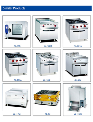 Grill per uova di quaglia a gas con peso netto di 6,6 kg e GPL 2800Pa attrezzature da cucina eleganti