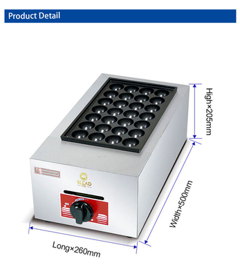Grill a gas per uova di quaglia attrezzature da cucina griglia leggera a gas liquefatto con pressione di gas 2800Pa