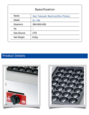 Grill a gas per uova di quaglia attrezzature da cucina griglia leggera a gas liquefatto con pressione di gas 2800Pa