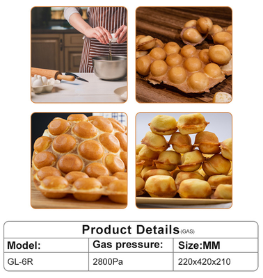 220x420x210mm Apparecchiature da cucina per gas sicuro e da cucina/Pa GPL /2800Pa 5,5 kg