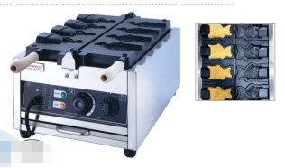 Temperatura regolabile Waffle Maker elettrico a forma di pesce 1.6KW Fonte di alimentazione per risultati croccanti