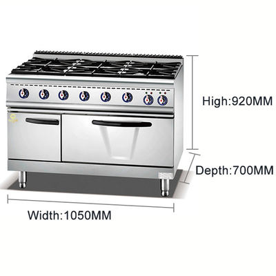 Valvola del gas di alimentazione LPG/NG Commercial Cooking Range Machine Low Noise con modello GL-ZH-RA-6A