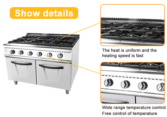 Valvola del gas di alimentazione LPG/NG Commercial Cooking Range Machine Low Noise con modello GL-ZH-RA-6A