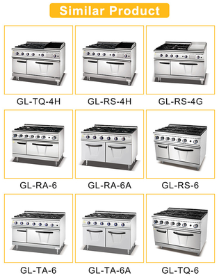 Valvola del gas di alimentazione LPG/NG Commercial Cooking Range Machine Low Noise con modello GL-ZH-RA-6A