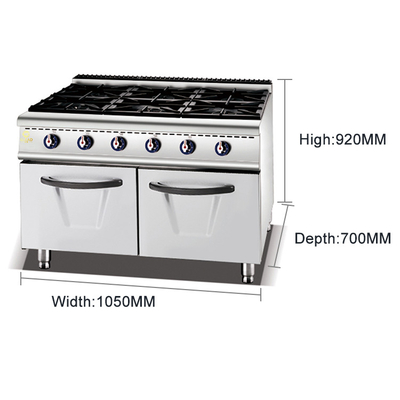 Apparecchiature di cottura a gas Strumenti di cottura Potenza di uscita a basso rumore 49,6KW GPL 56KW per cucina di ristorante
