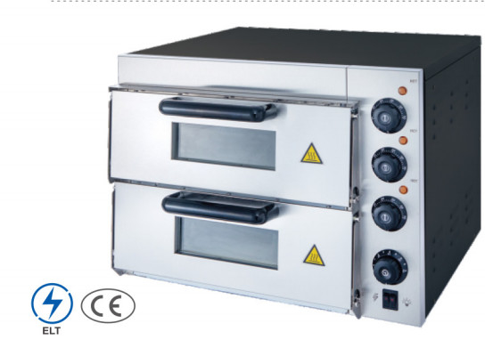 Forno elettrico per pizza argento di grado commerciale con pannello di controllo meccanico