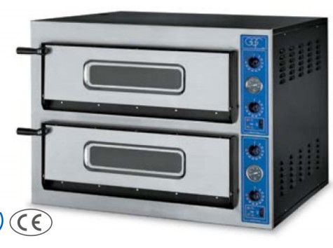 Forno per pizza in acciaio inossidabile con pannello di controllo meccanico Funzione di cottura Finitura argento