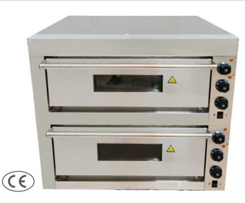 Forno per pizza in acciaio inossidabile con pannello di controllo meccanico Funzione di cottura Finitura argento