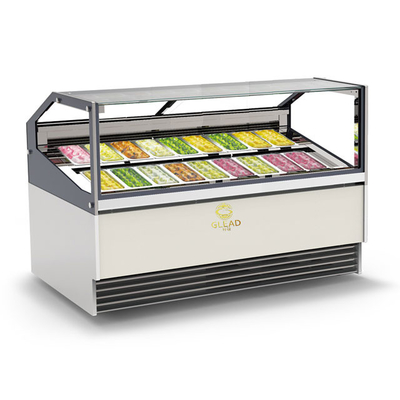 Vitrina di gelato in marmo italiano con sistema di raffreddamento ventilato - Potenza 1650W