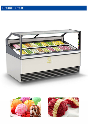 Vitrina di gelato in marmo italiano con sistema di raffreddamento ventilato - Potenza 1650W