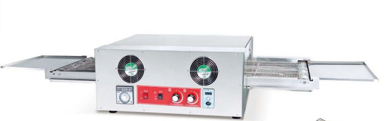Forno per pizza in acciaio inossidabile argento 220-240V 50-400°C Forno per pizza a trasportatore temp.
